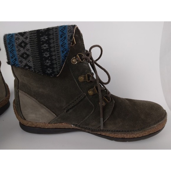 Propet Brown Leather Suede Ankle Boot WFV012S Womens Size 8 X(2E) - Picture 7 of 12